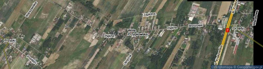 Zdjęcie satelitarne Piękna ul.